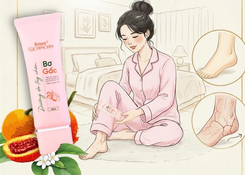 Chăm sóc gót chân bị nứt nẻ 