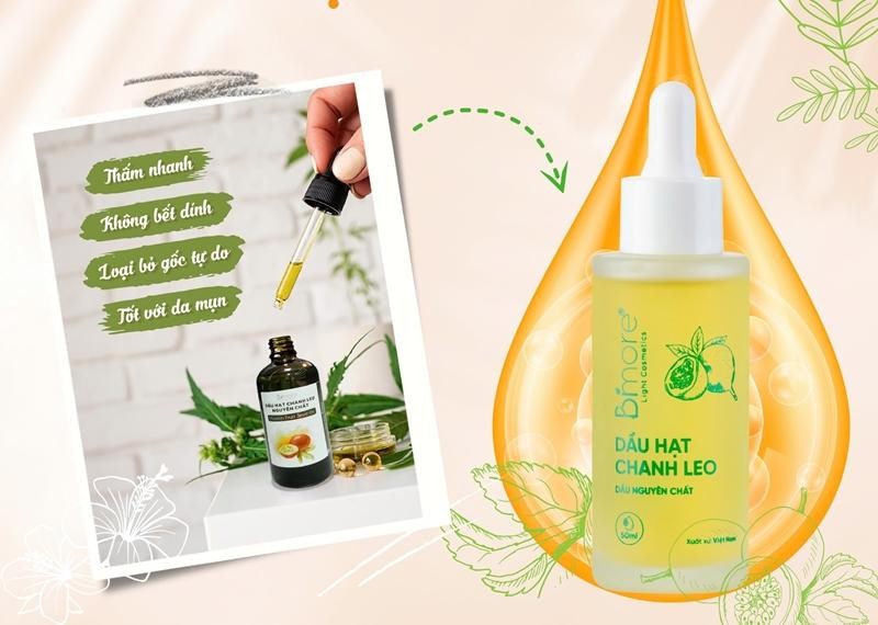 Dầu hạt chanh leo khoác màu áo mới