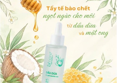 Tẩy tế bào chết ngọt ngào cho môi từ dầu dừa và mật ong