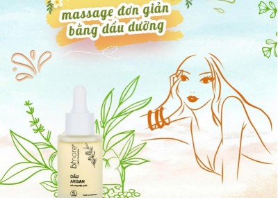 Thao tác massage đơn giản bằng dầu dưỡng