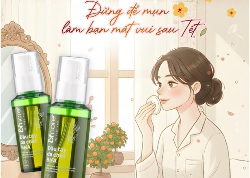 Đừng để mụn làm bạn mất vui sau Tết